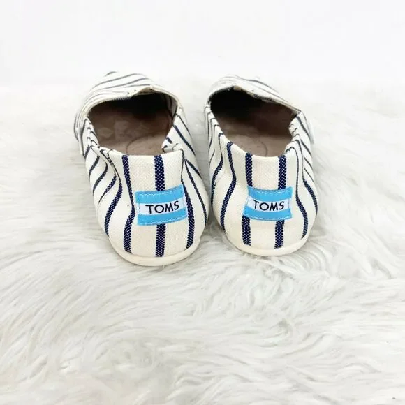 Spring Navy and White Striped Flats These could be considered Black and White! - Picture 3 of 9